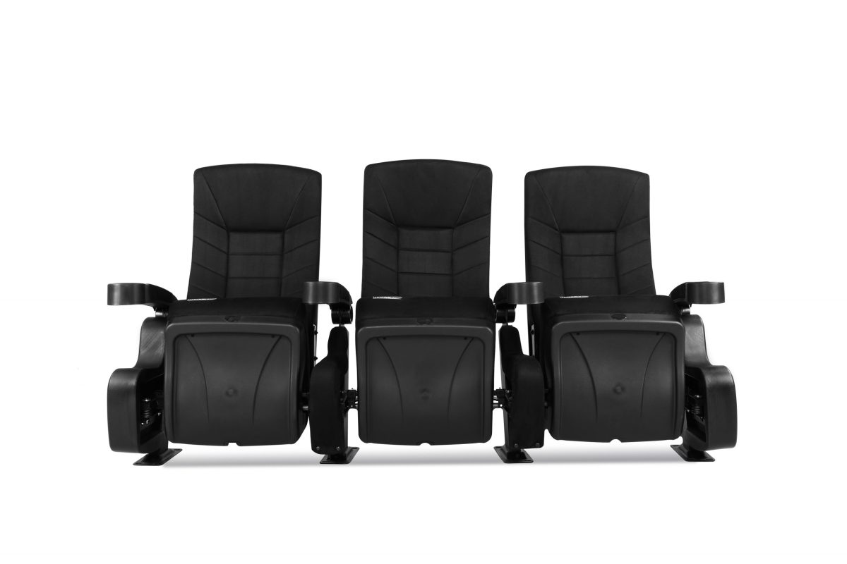 DreamScreen CINESEAT THEATRE MED TEXTILESHIELD BLACK FABRIC 3-SETER - Bilde 2