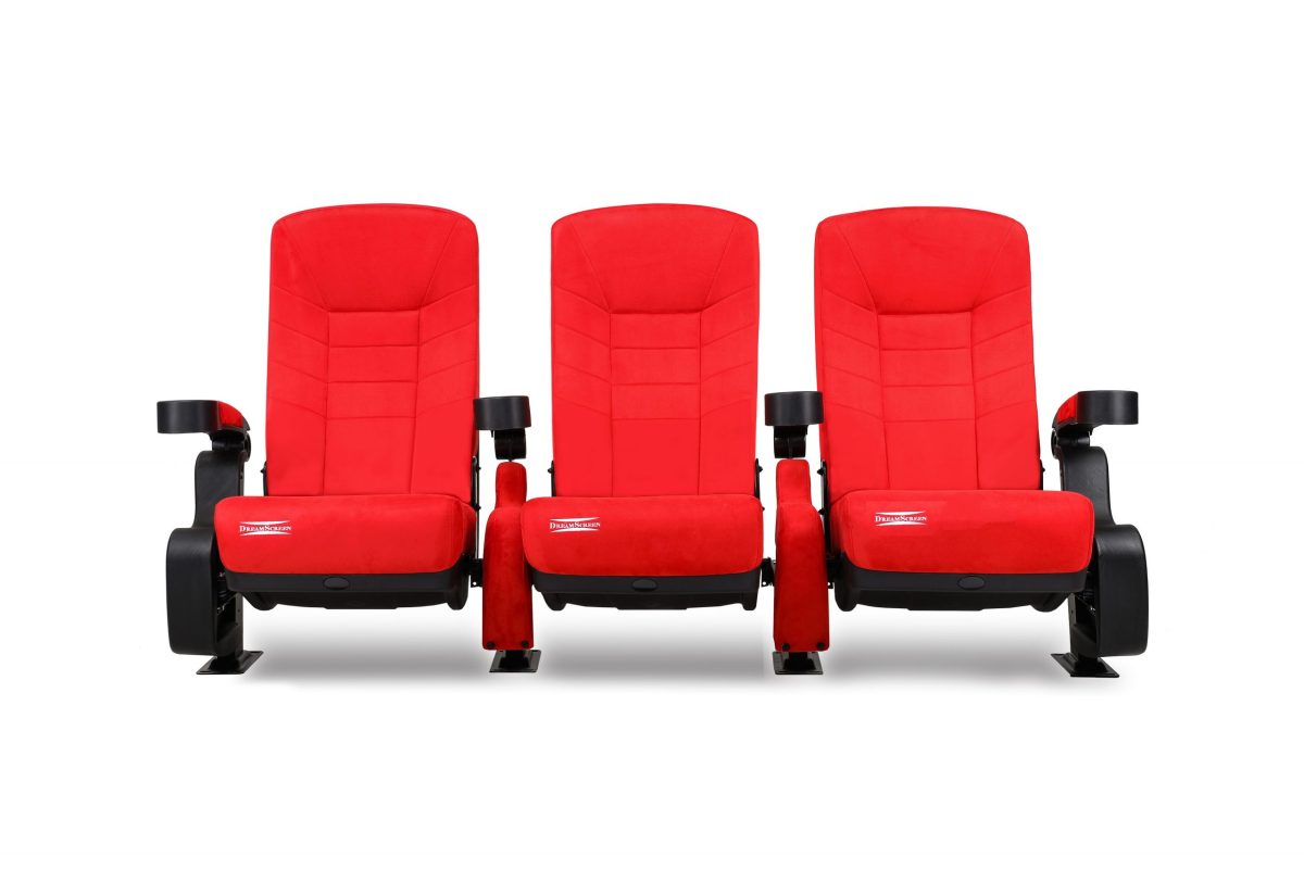 DreamScreen CINESEAT THEATRE MED TEXTILESHIELD RED FABRIC 3-SETER - Bilde 5
