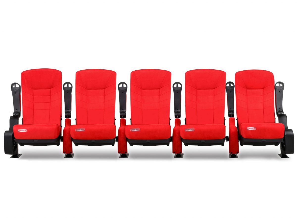 DreamScreen CINESEAT THEATRE MED TEXTILESHIELD RED FABRIC 3-SETER - Bilde 6