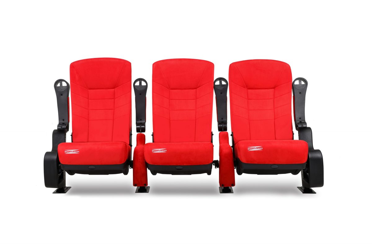 DreamScreen CINESEAT THEATRE MED TEXTILESHIELD RED FABRIC 3-SETER - Bilde 7