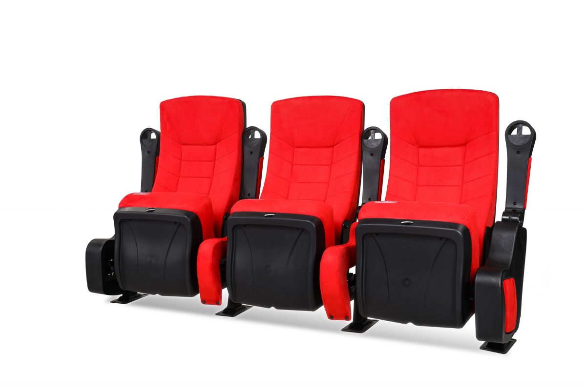 DreamScreen CINESEAT THEATRE MED TEXTILESHIELD RED FABRIC 3-SETER - Bilde 11