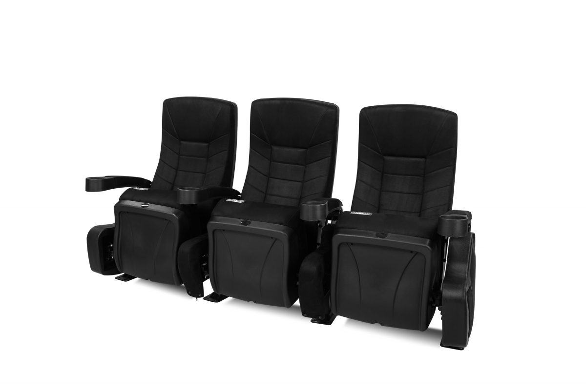 DreamScreen CINESEAT THEATRE MED TEXTILESHIELD BLACK FABRIC 3-SETER - Bilde 8