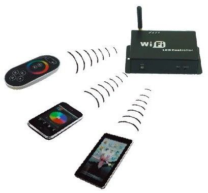 OEM WiFi RGB Strip kontroller for iOS / Android inkl. remote