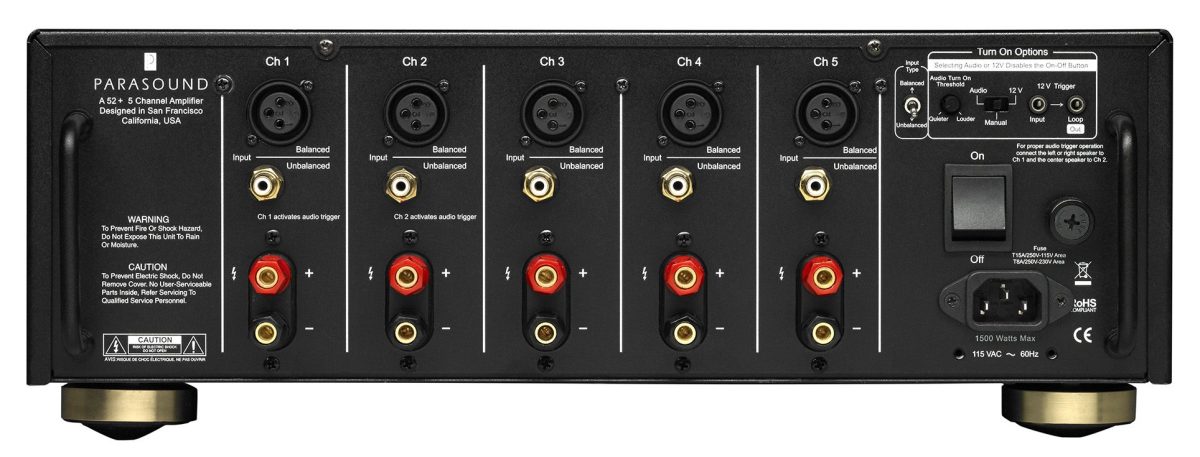 PARASOUND Halo A52+ 5x255W effektforsterker Sort - Bilde 3