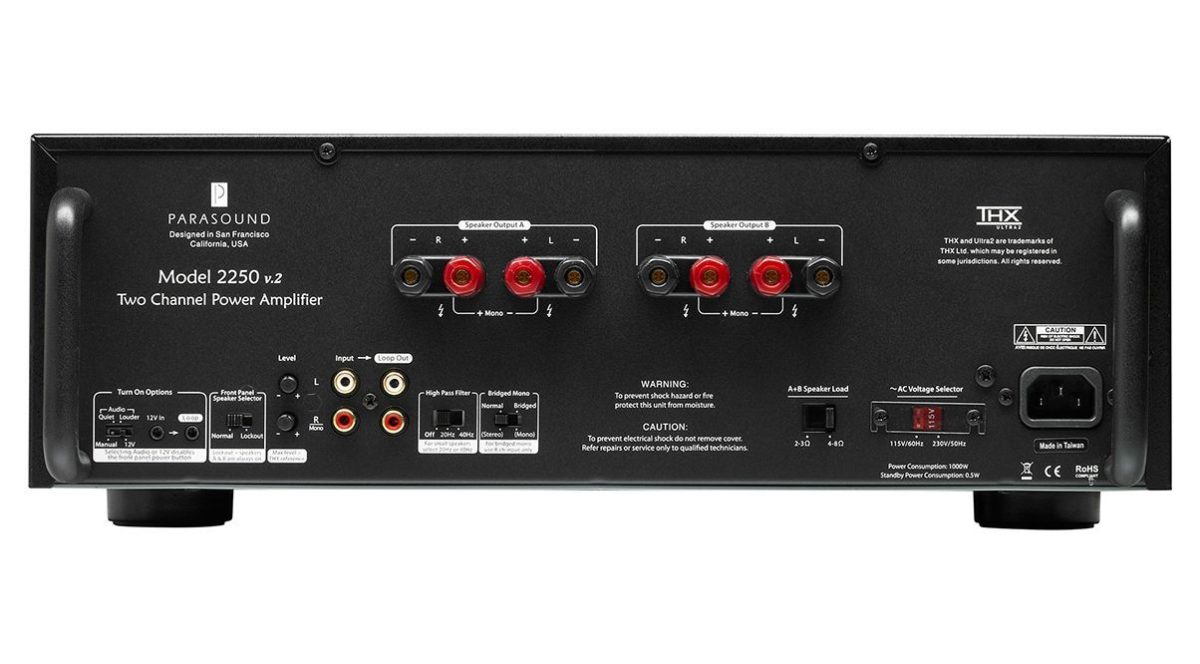 PARASOUND NewClassic 2250 v.2 2x400W Effektforsterker Sort - Bilde 2
