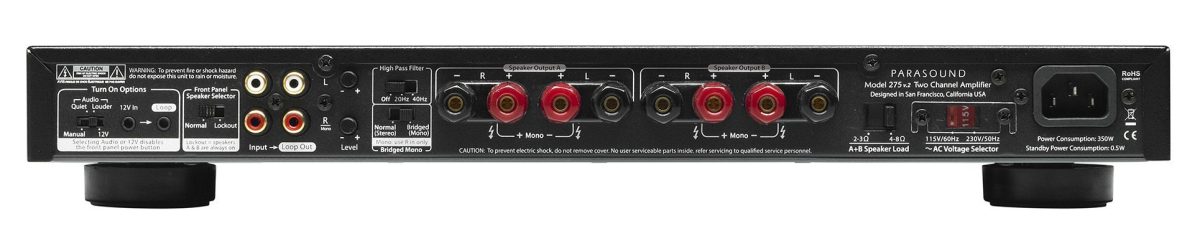 PARASOUND NewClassic 275 v.2 2x150W Effektforsterker Sort - Bilde 2