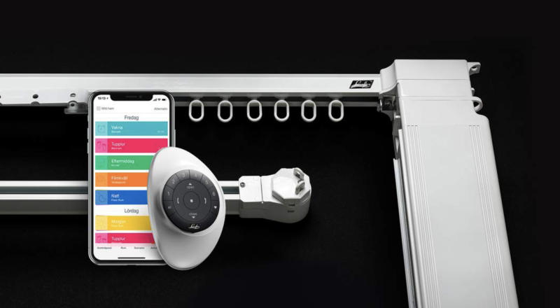 Luxaflex Motorisert Skinnesystem for sceneteppe m. RF remote