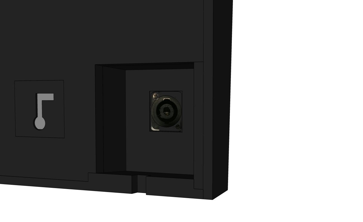 AVshop on-wall / on-ceiling kabinett for in-wall driver SORT -KUN KABINETT- - Bilde 5