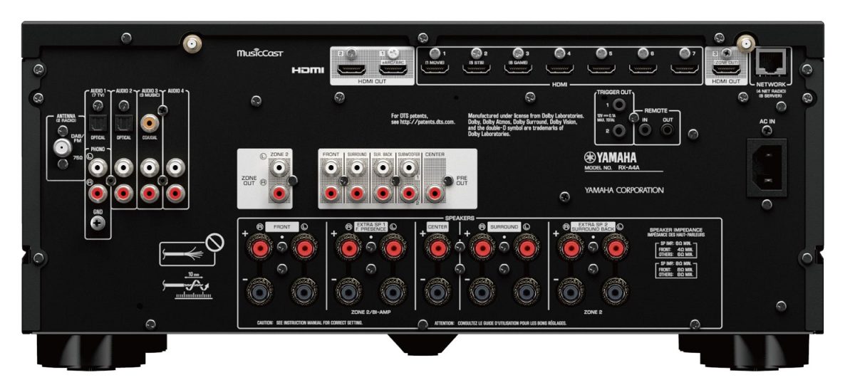 YAMAHA RX-A4A 7.2 ATMOS/ DTS-X SURROUND RECEIVER 7X110W 8K HDMI 2.1 SORT - Bilde 2