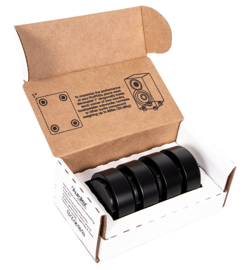 Auralex ProPOD™ Acoustic Decouplers 4stk Sort
