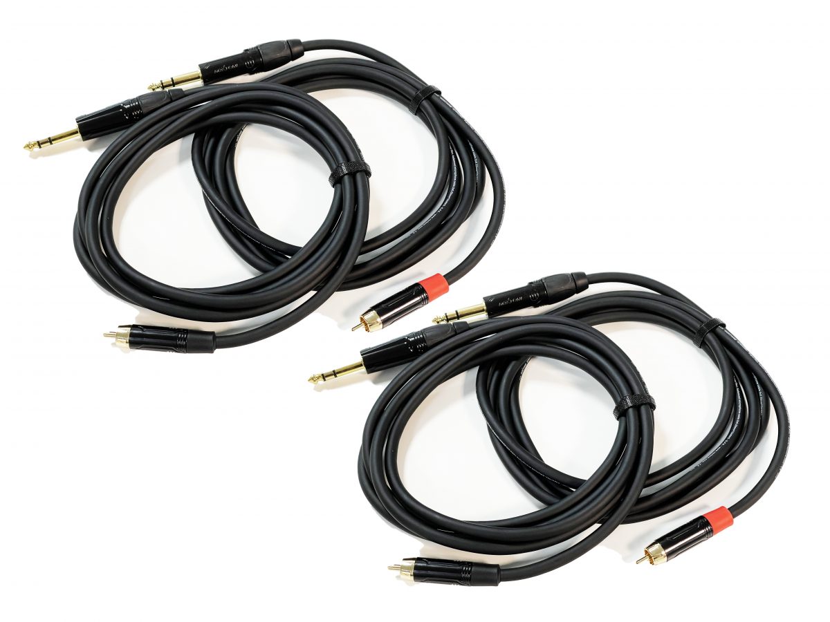 MINIDSP TRS (JACK) TIL RCA SETT MED 4 KABLER 1M FOR FLEX BALANSERT