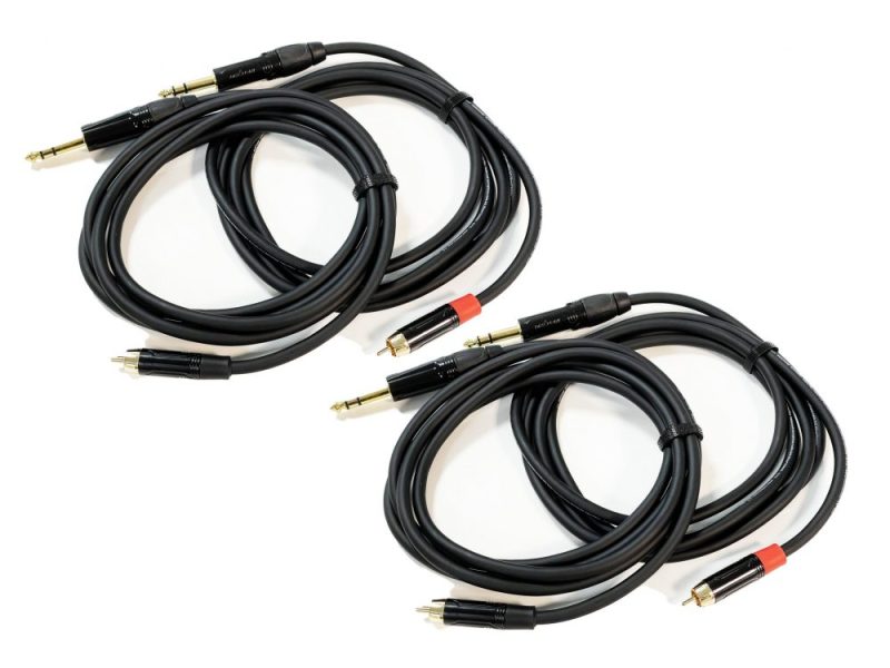 MINIDSP TRS (JACK) TIL RCA SETT MED 4 KABLER 1M FOR FLEX BALANSERT