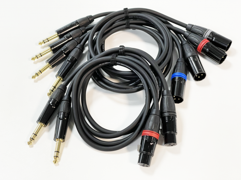 MINIDSP TRS (JACK) TIL XLR SETT MED 16 KABLER 1M FOR FLEX HTX