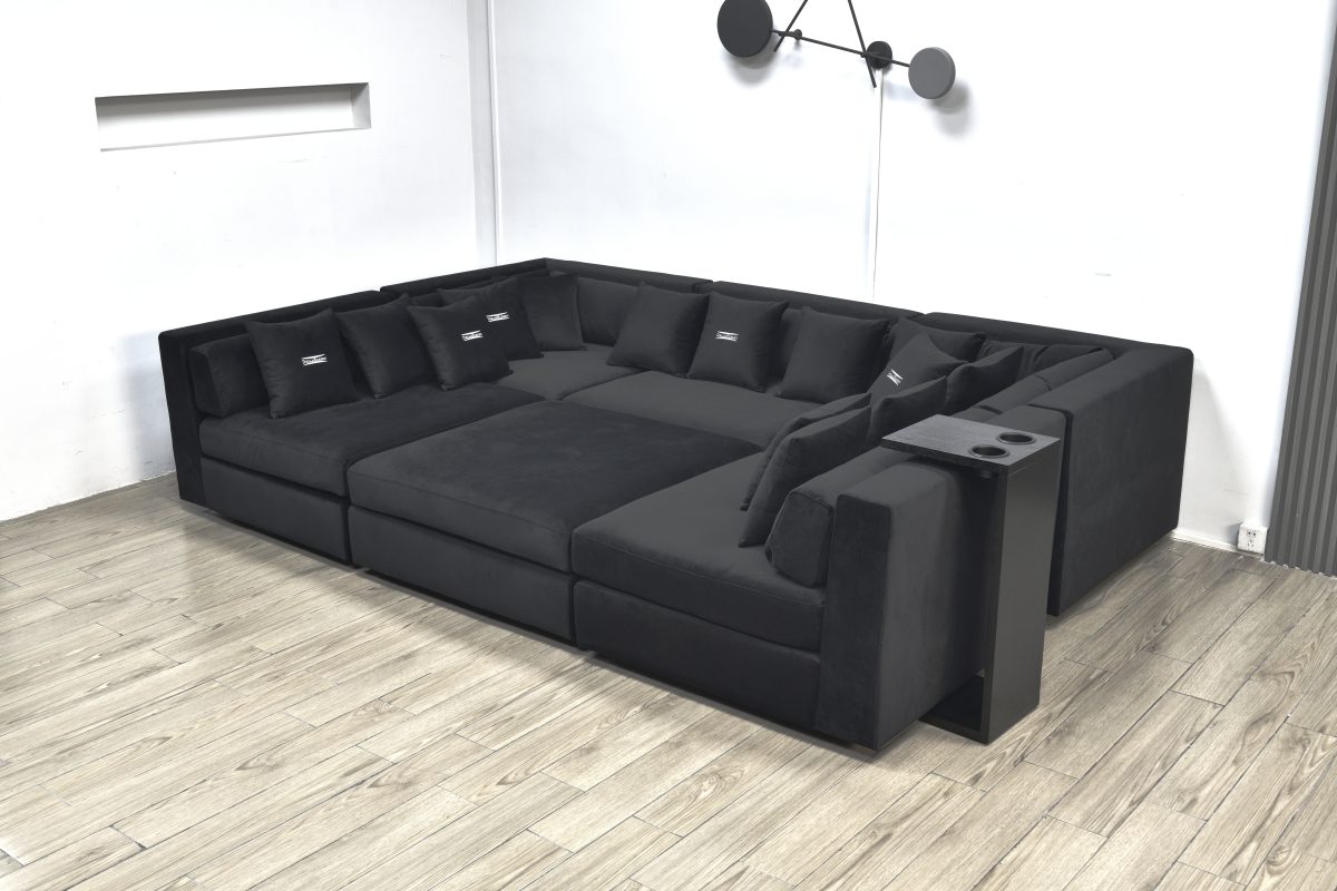 DREAMSCREEN CINELOUNGE BORD MED TO KOPPHOLDERE SORT - Bilde 3