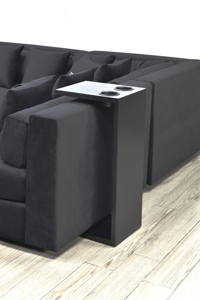 DREAMSCREEN CINELOUNGE BORD MED TO KOPPHOLDERE SORT