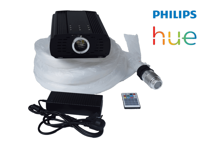 Stjernehimmel m. 100W LED engine / 740 fibre på 8m for opp til 64kvm tak for Philips Hue