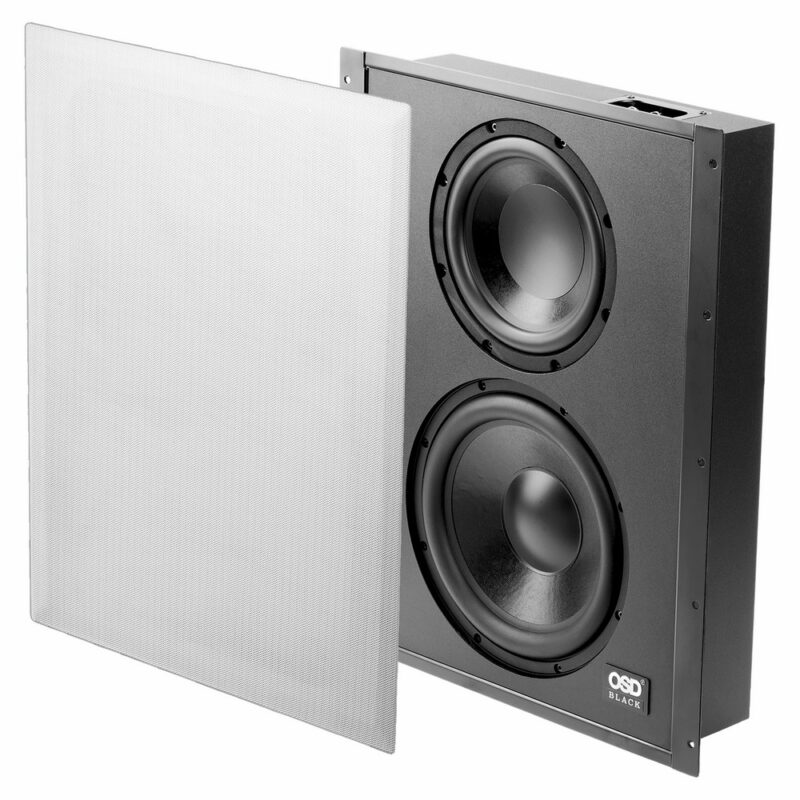 OSD BLACK SC800D IN-WALL DUAL DRIVE 8" + 10" PASSIV IKKE-PORTET SUBWOOFER